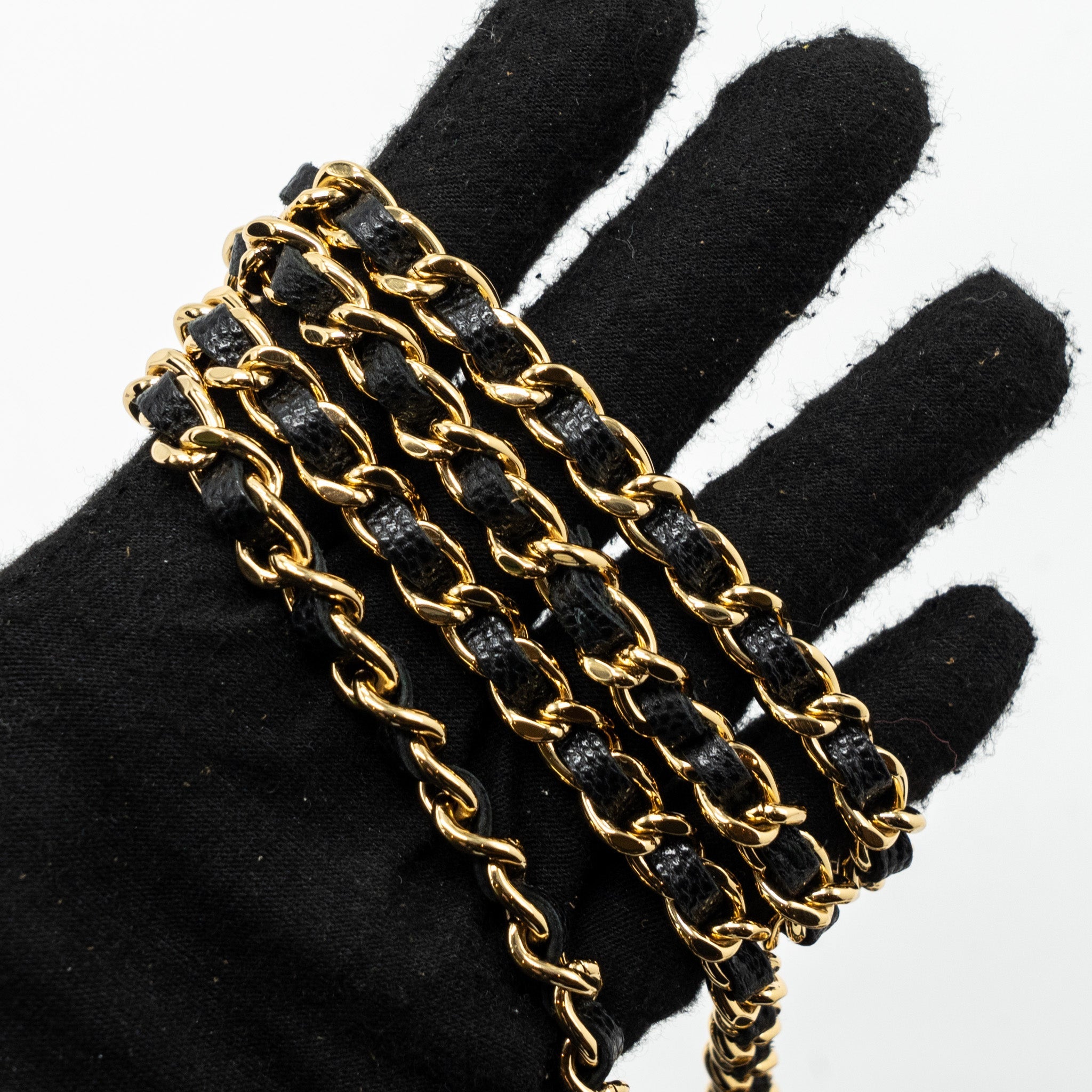 CHANEL 23S WALLET ON CHAIN WITH BAG CHARM CAVIAR BLACK GHW(MICROCHIP)