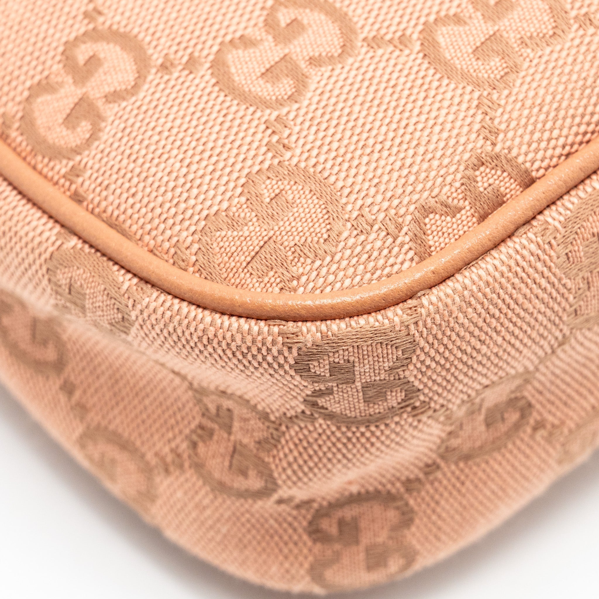GUCCI SMALL OPHIDIA HOBO BAG GG SUPREME CANVAS PINK LGHW