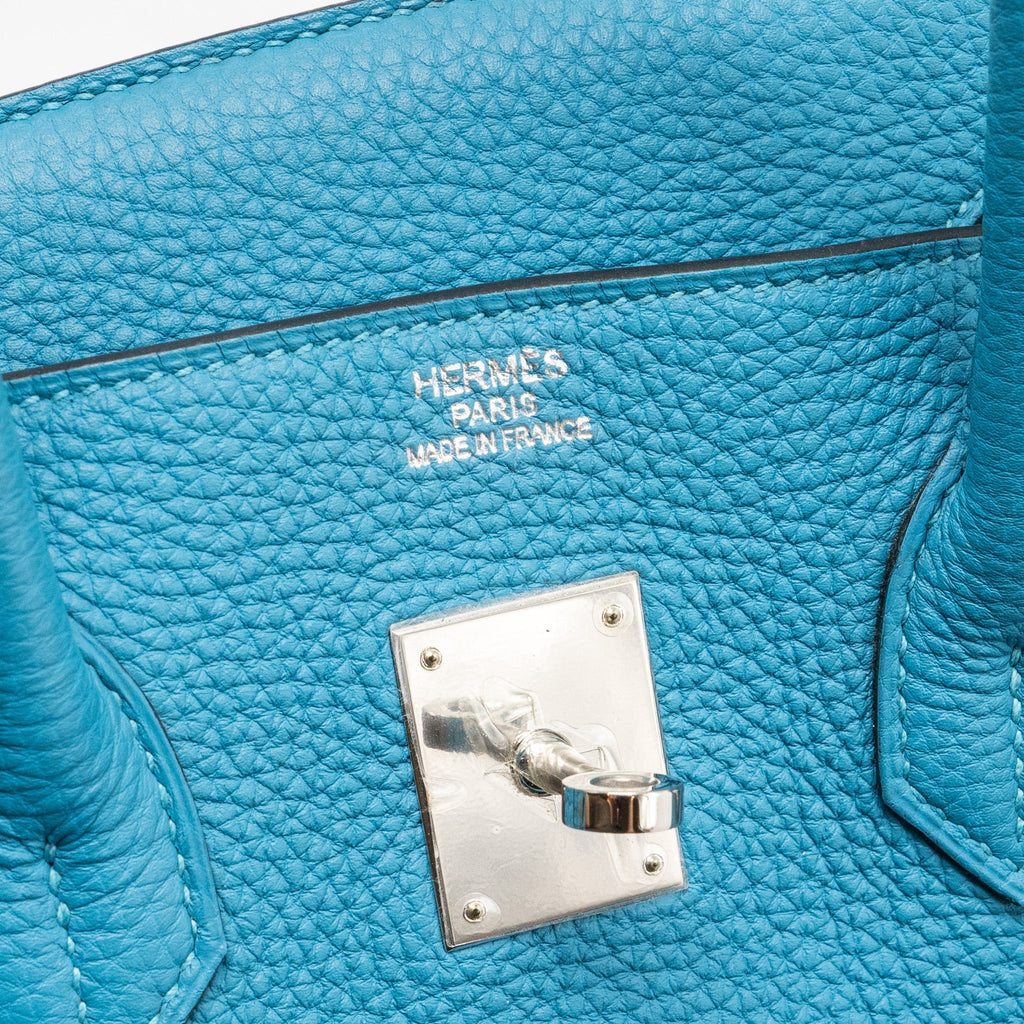 HERMES BIRKIN 35 TOGO TURQUOISE BLUE SHW