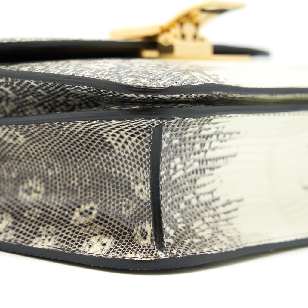 CELINE TEEN CLASSIC BAG LIZARD GHW