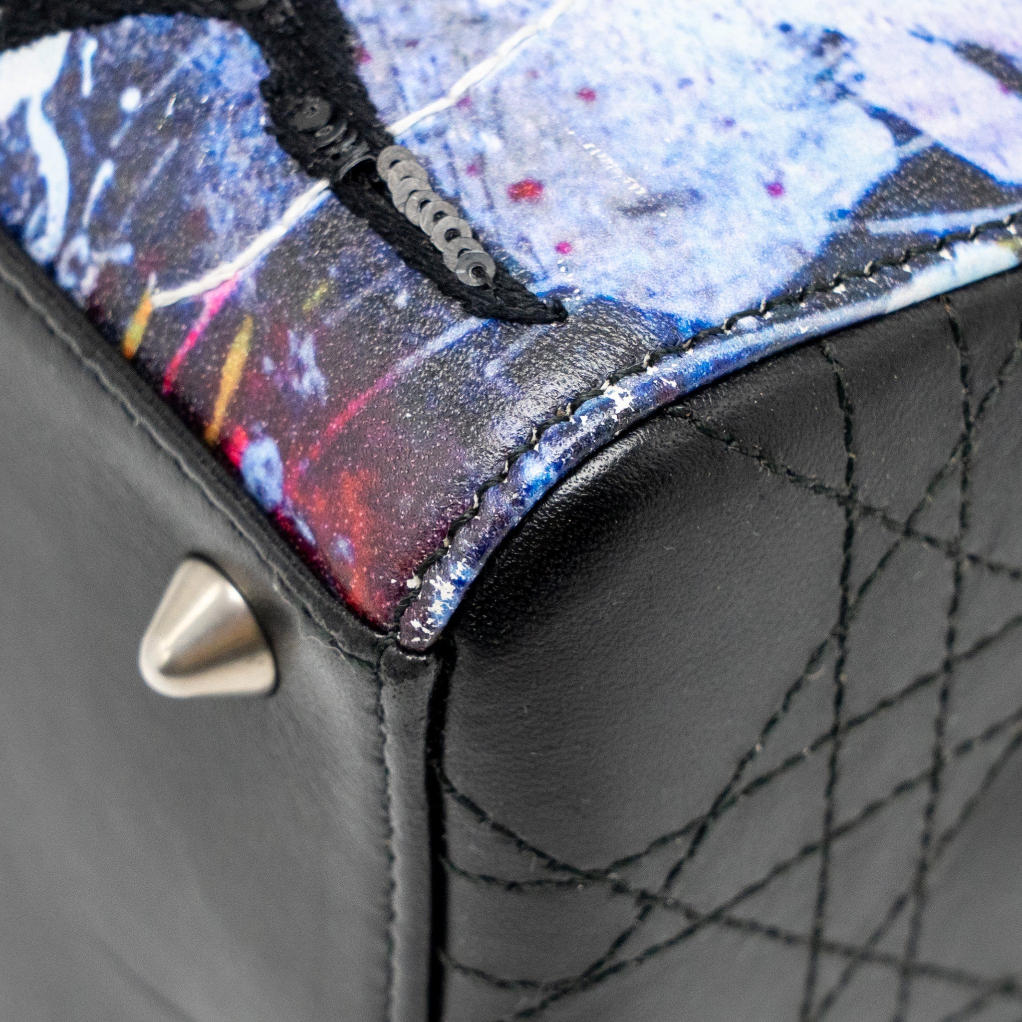 DIOR MEDIUM LADY DIOR ART BAG BETTY MARIANI LIMITED EDITION LEATHER MULTICOLOUR SHW