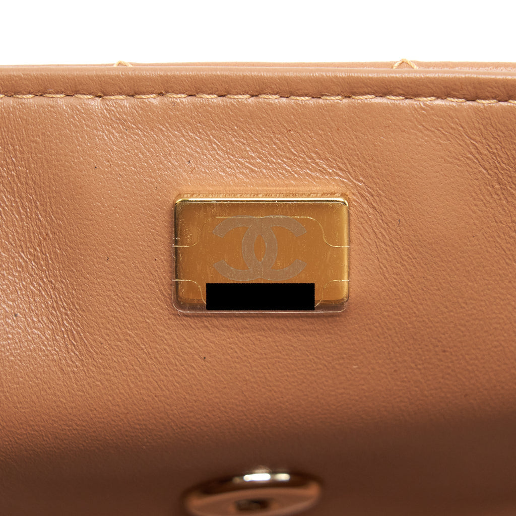 CHANEL 22S MINI RECTANGULAR BAG LAMBSKIN CARAMEL LGHW