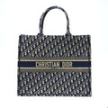 DIOR LARGE BOOK TOTE BLUE OBLIQUE JACQUARD
