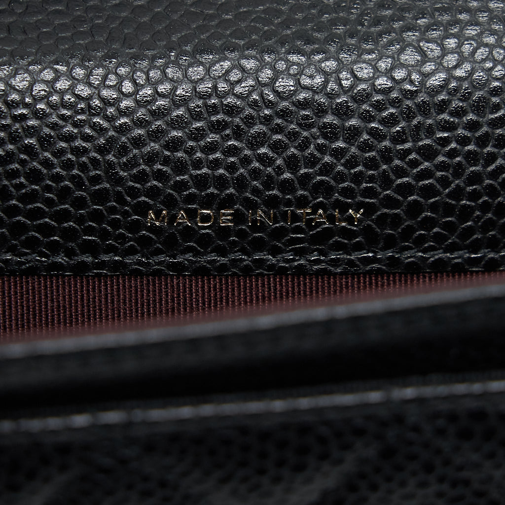 CHANEL CLASSIC FLAP CARD HOLDER CAVIAR BLACK GHW