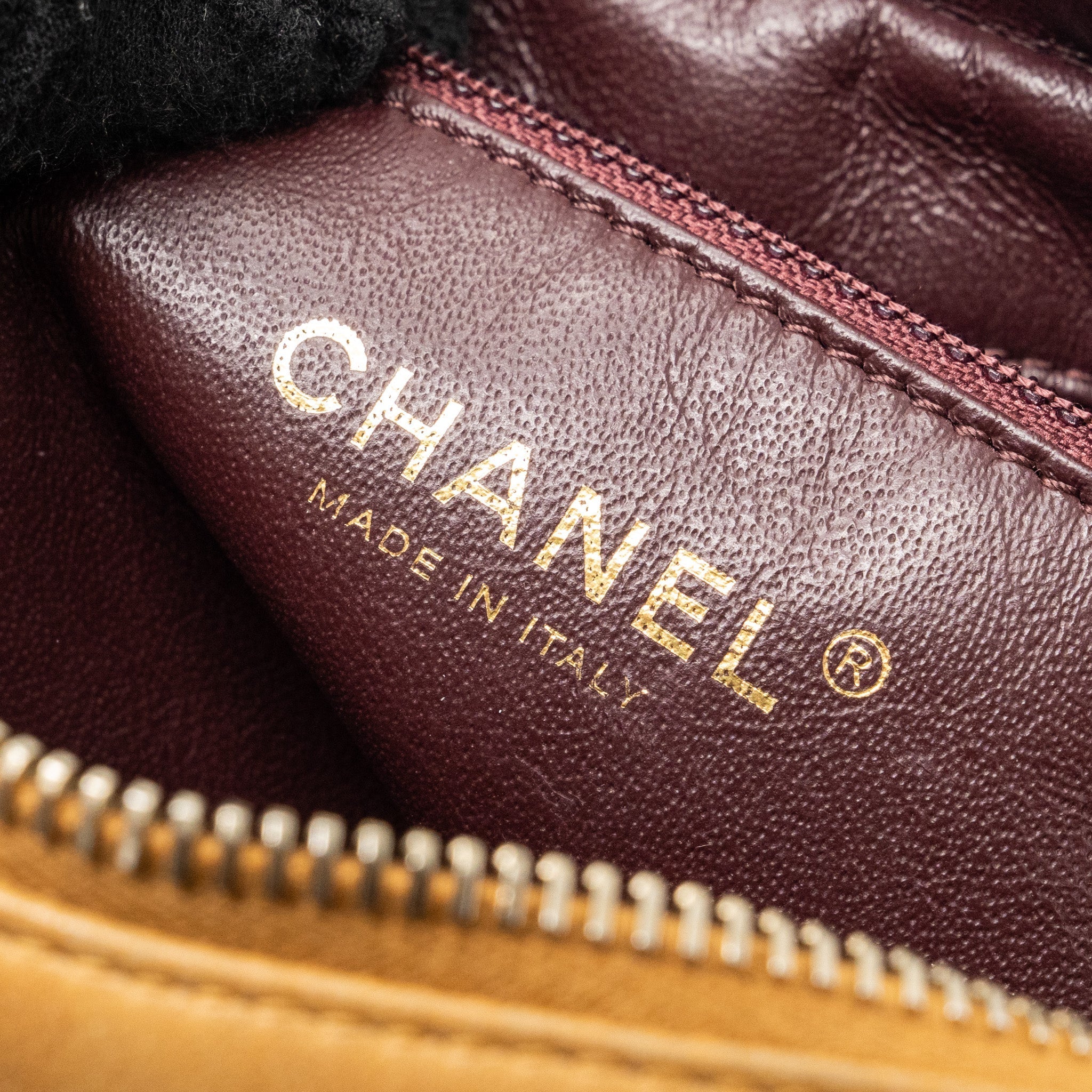 CHANEL SMALL CAMERA BAG LAMBSKIN BEIGE GHW