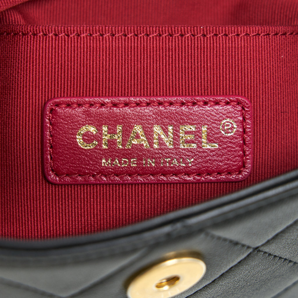 CHANEL SMALL HOBO BAG WITH PEARLS BLACK CALFSKIN GHW