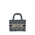 DIOR MINI BOOK TOTE BLUE OBLIQUE EMBRIODERY