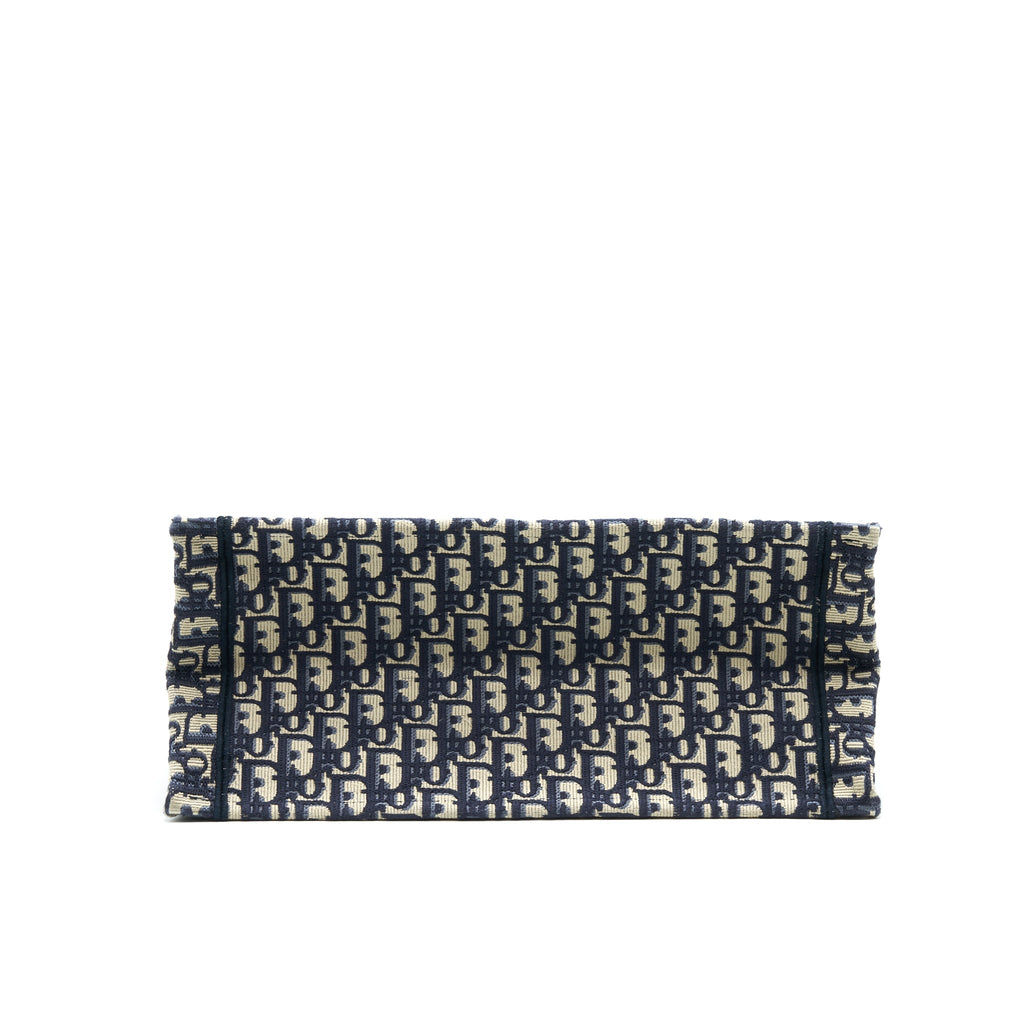 DIOR SMALL BOOKTOTE BAG BLUE OBLIQUE EMBROIDERY