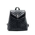SAINT LAURENT MEDIUM LOULOU BACKPACK BLACK Y MATELASS