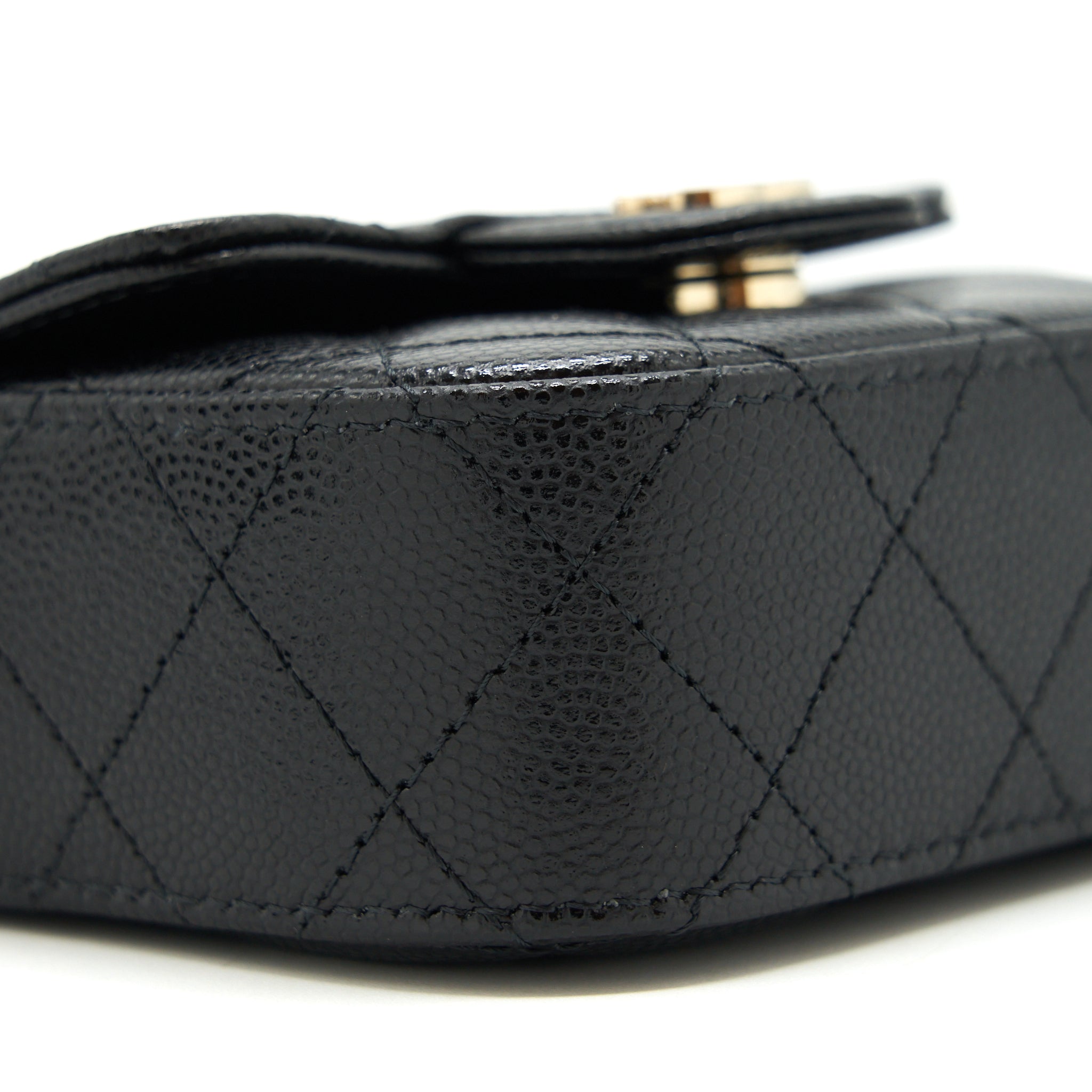 CHANEL MINI FLAP VANITY WITH CHAIN CAVIAR BLACK LGHW