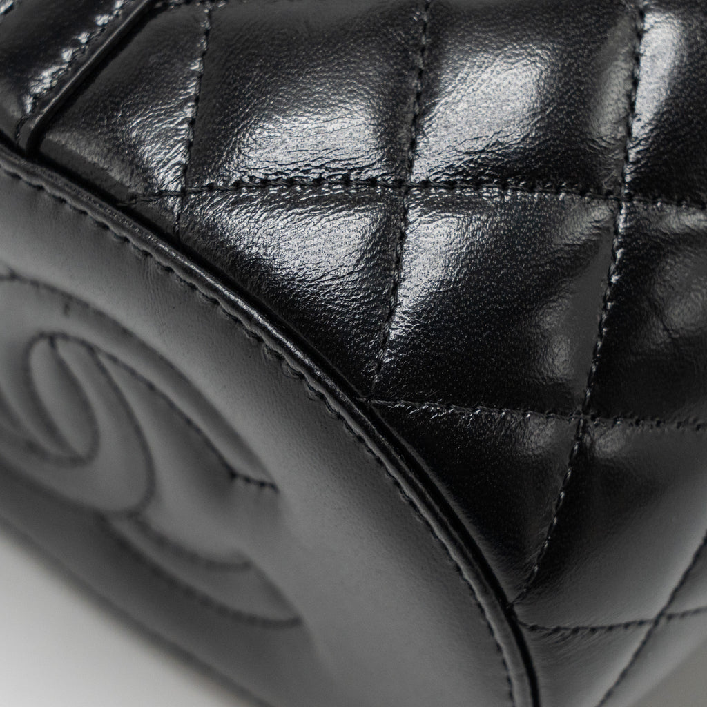 CHANEL PICNIC VANITY LAMBSKIN BLACK GHW (MICROCHIP)