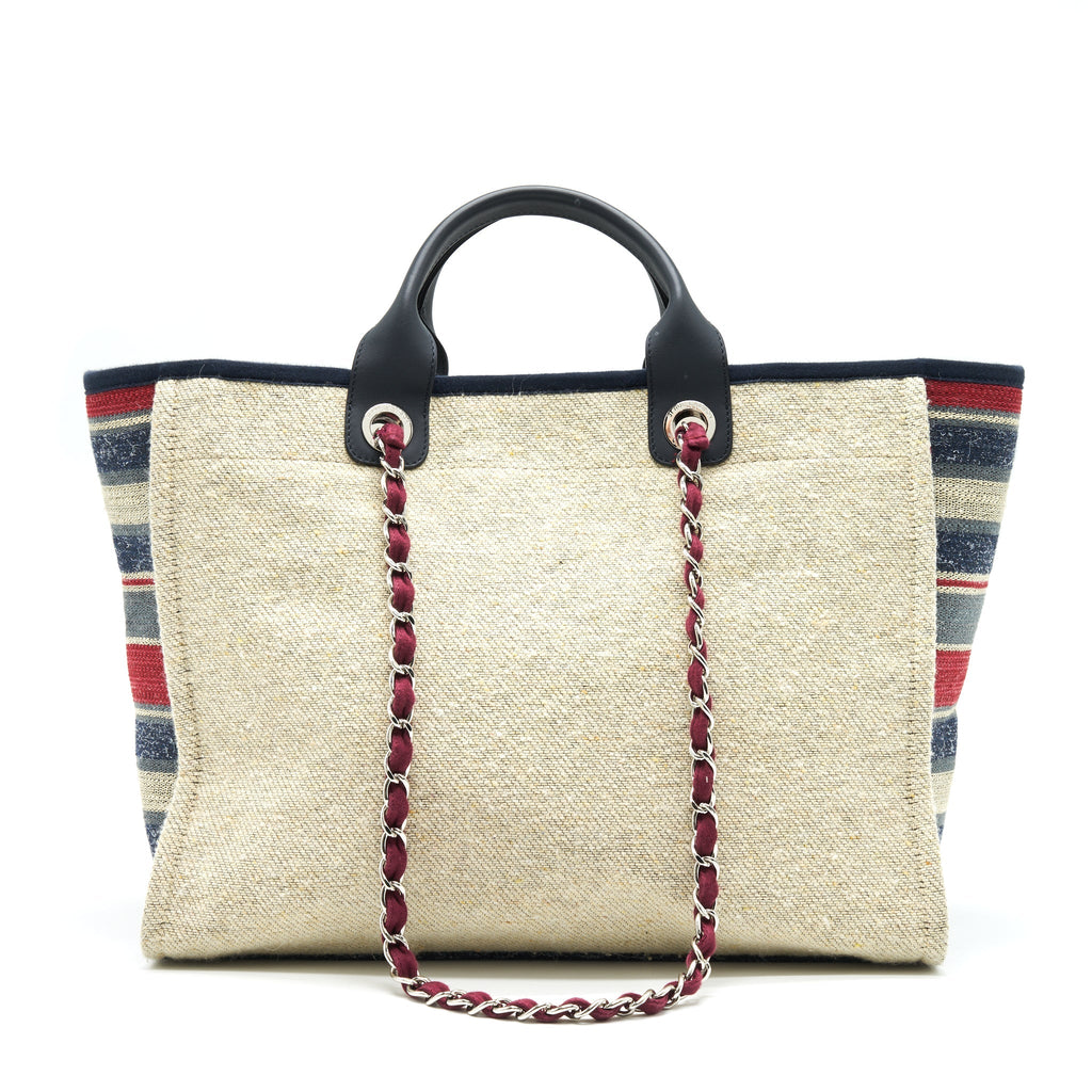 CHANEL DEAUVILLE TOTE IN CANVAS MULTICOLORED