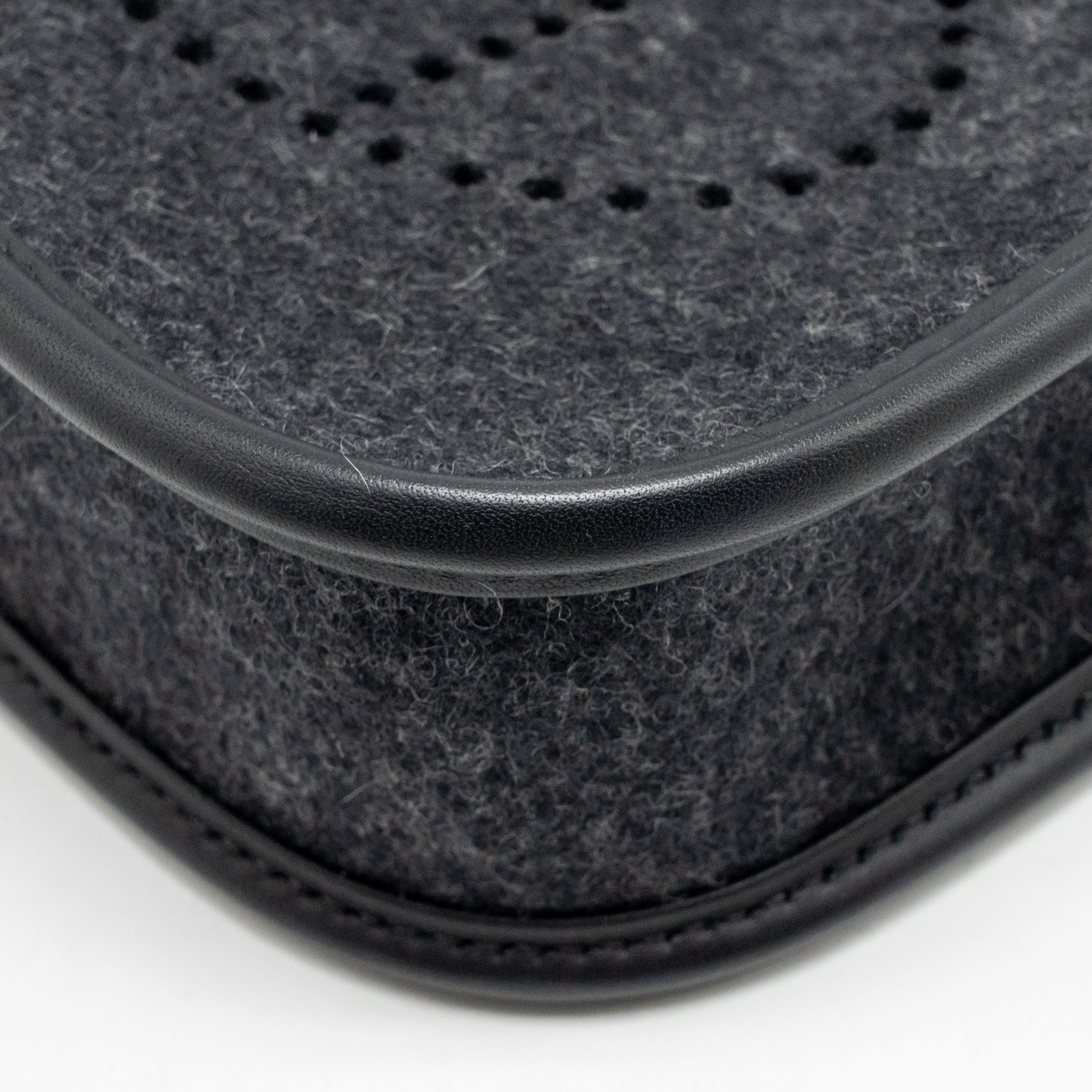 HERMES MINI EVELYNE FEUTRE/SWIFT/SANGLE WOOL GRAPHITE/BLACK SHW