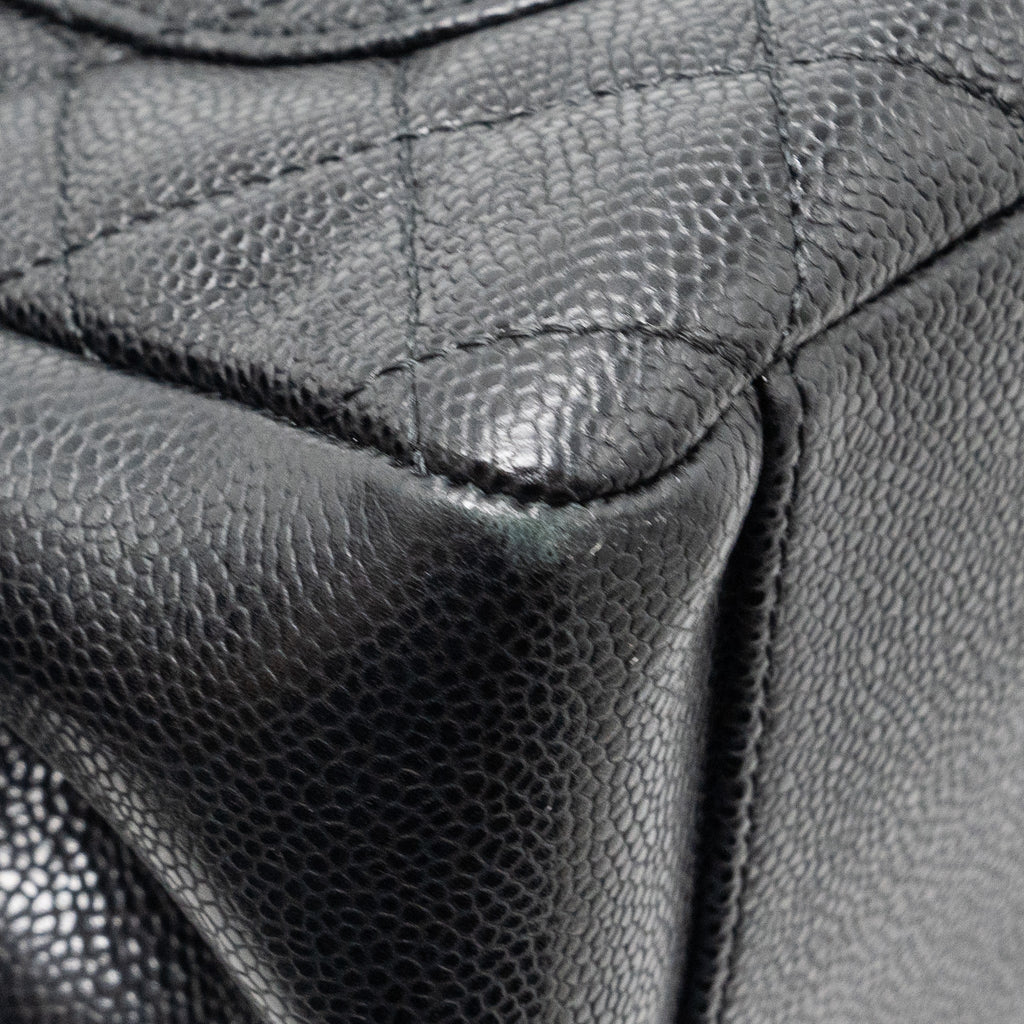 CHANEL GRAND SHOPPING TOTE BAG CAVIAR BLACK GHW