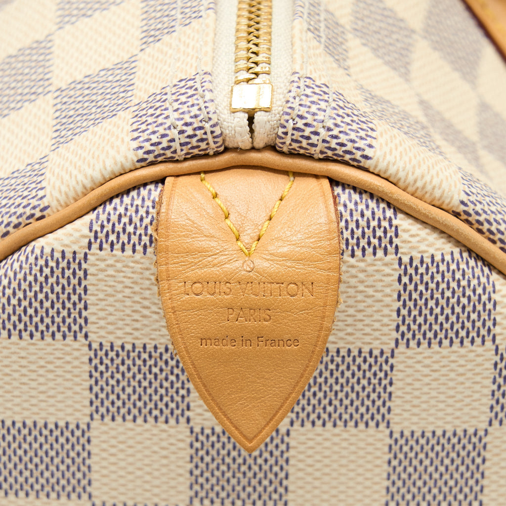 LOUIS VUITTON SPEEDY 30 DAMIER AZUR CANVAS GHW