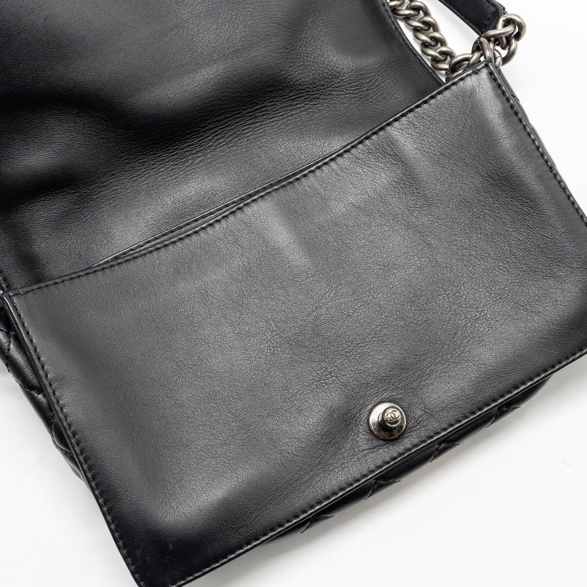 CHANEL MULTI CHAIN BOY BAG CALFSKIN/TWEED BLACK SHW