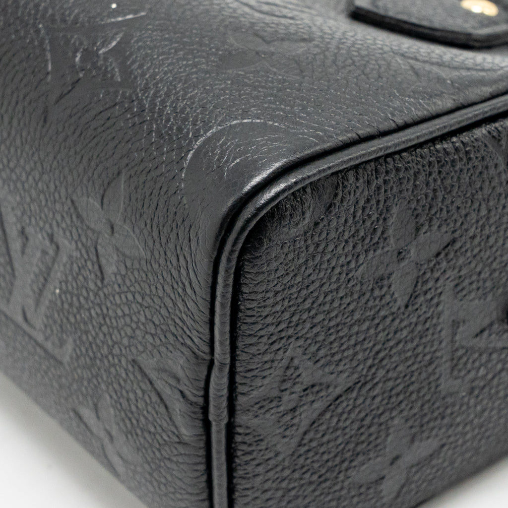 LOUIS VUITTON NANO SPEEDY MONOGRAM EMPREINTE LEATHER BLACK GHW