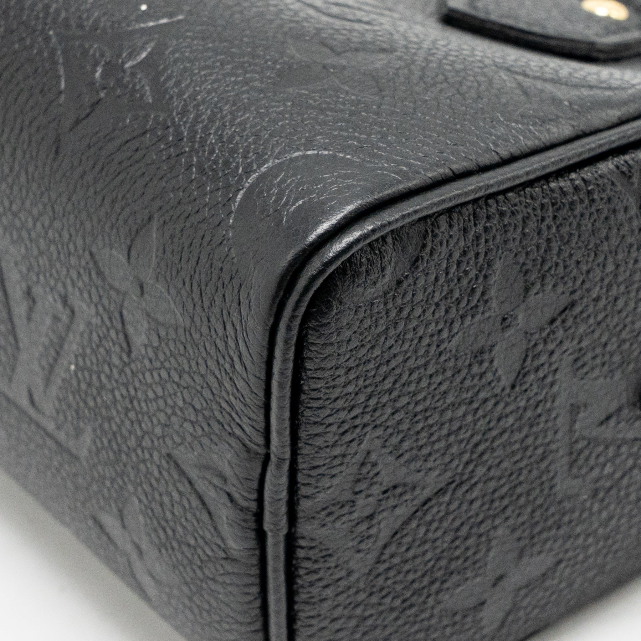 LOUIS VUITTON NANO SPEEDY MONOGRAM EMPREINTE LEATHER BLACK GHW