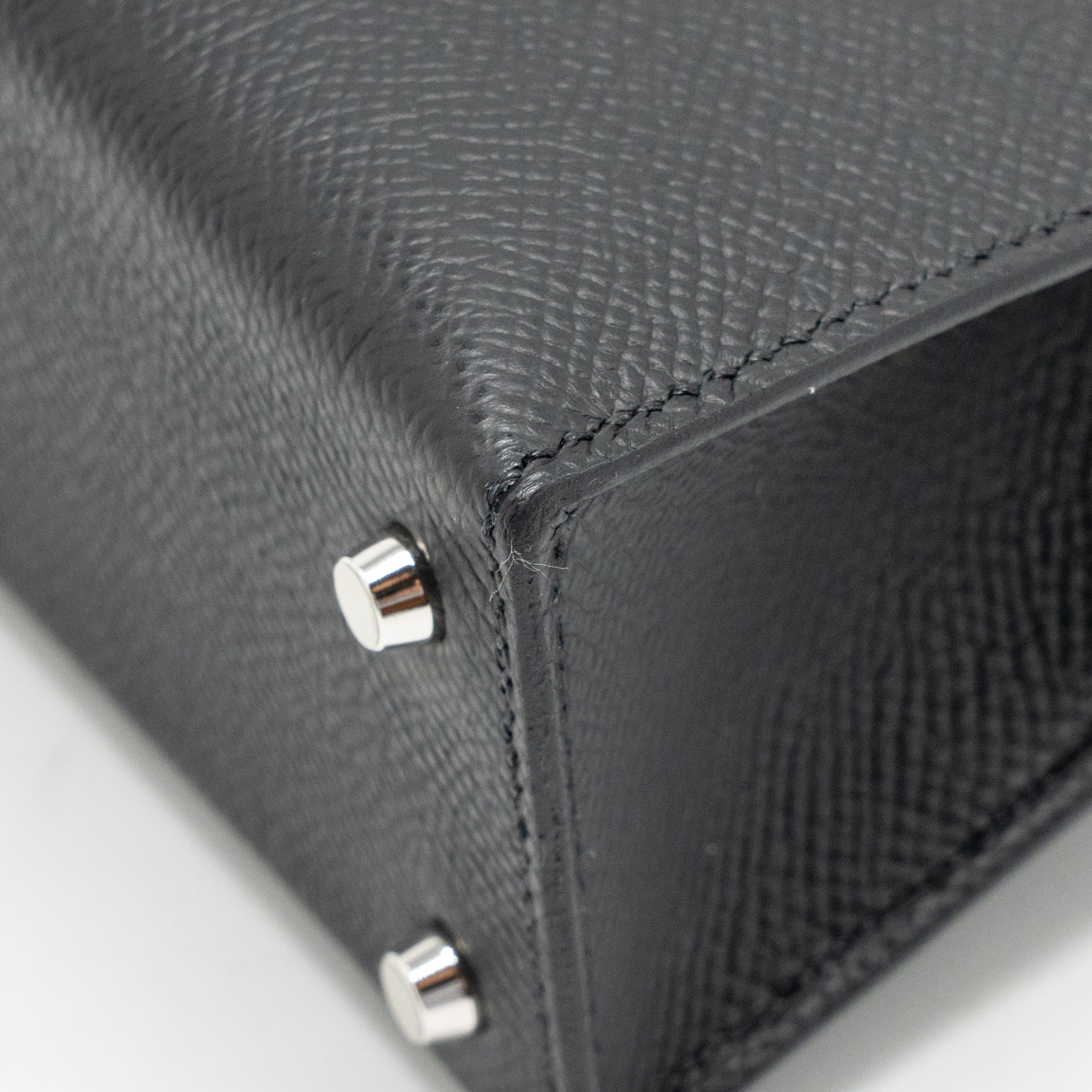 HERMES MINI KELLY II EPSOM BLACK SHW