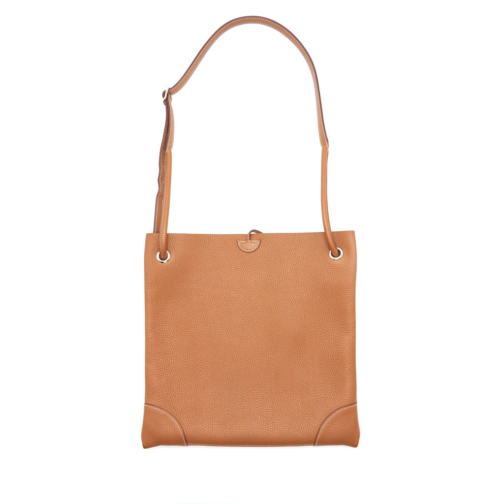 HERMES SILKYCITY 33 CLEMENCE LEATHER GOLD WITH SHW