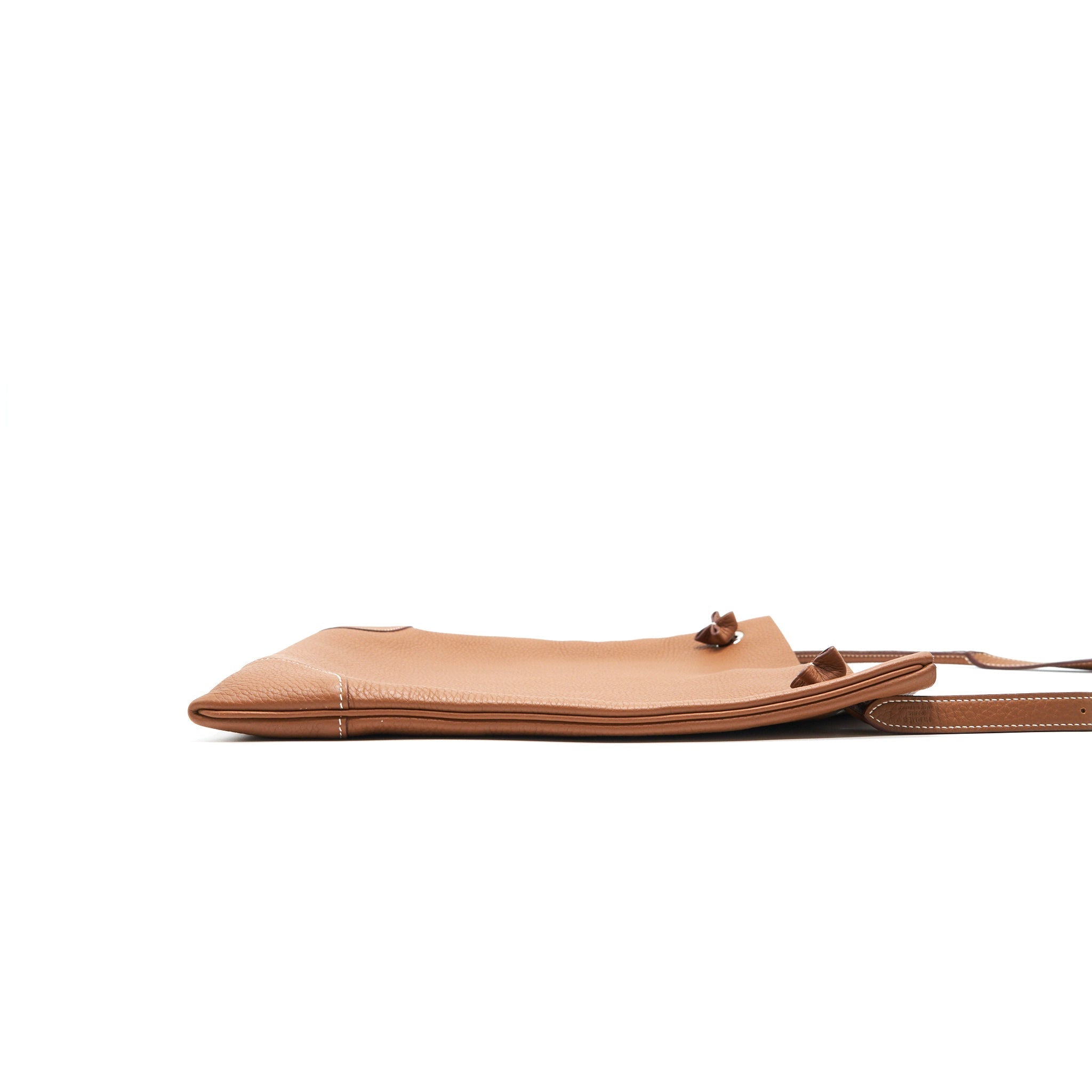 HERMES SILKYCITY 33 CLEMENCE LEATHER GOLD WITH SHW