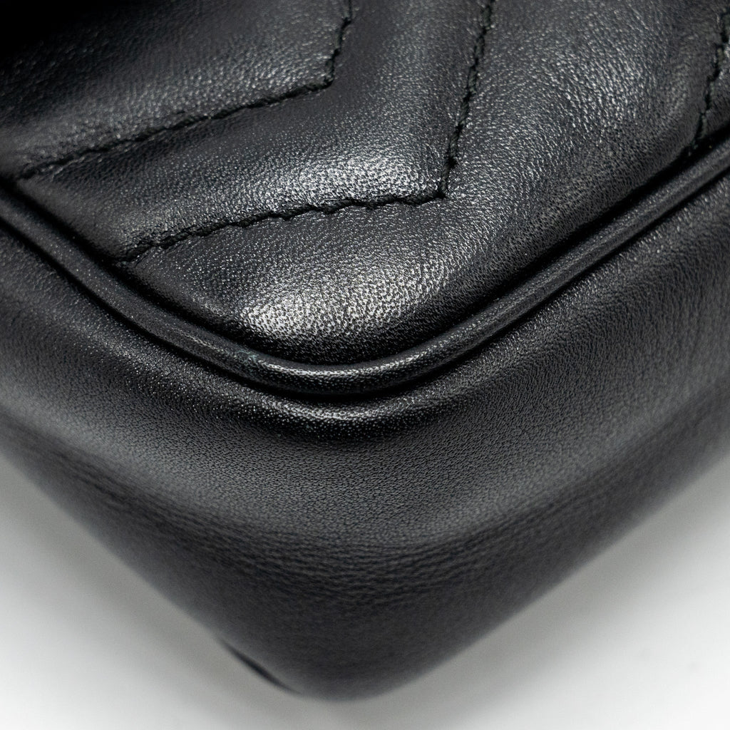 GUCCI SUPER MINI MARMONT CALFSKIN BLACK GHW