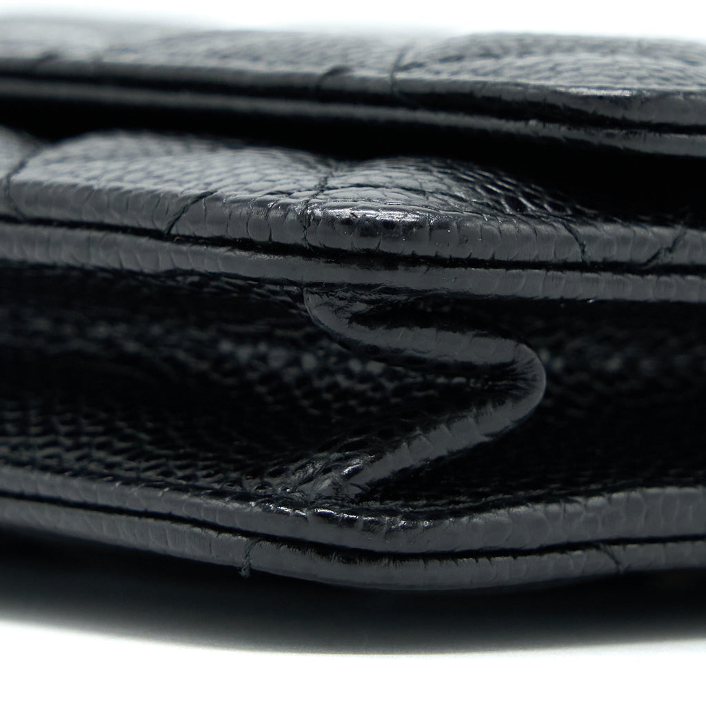 CHANEL CLASSIC WALLET ON CHAIN CAVIAR BLACK GHW