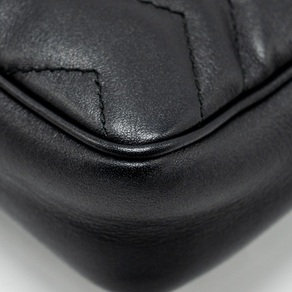 GUCCI SUPER MINI MARMONT CALFSKIN BLACK GHW