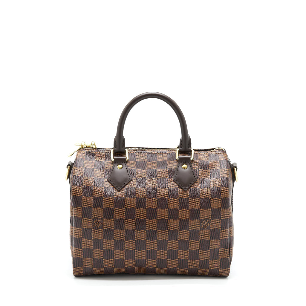 LOUIS VUITTON SPEEDY BANDOULIERE 25 DAMIER EBENE CANVAS GHW