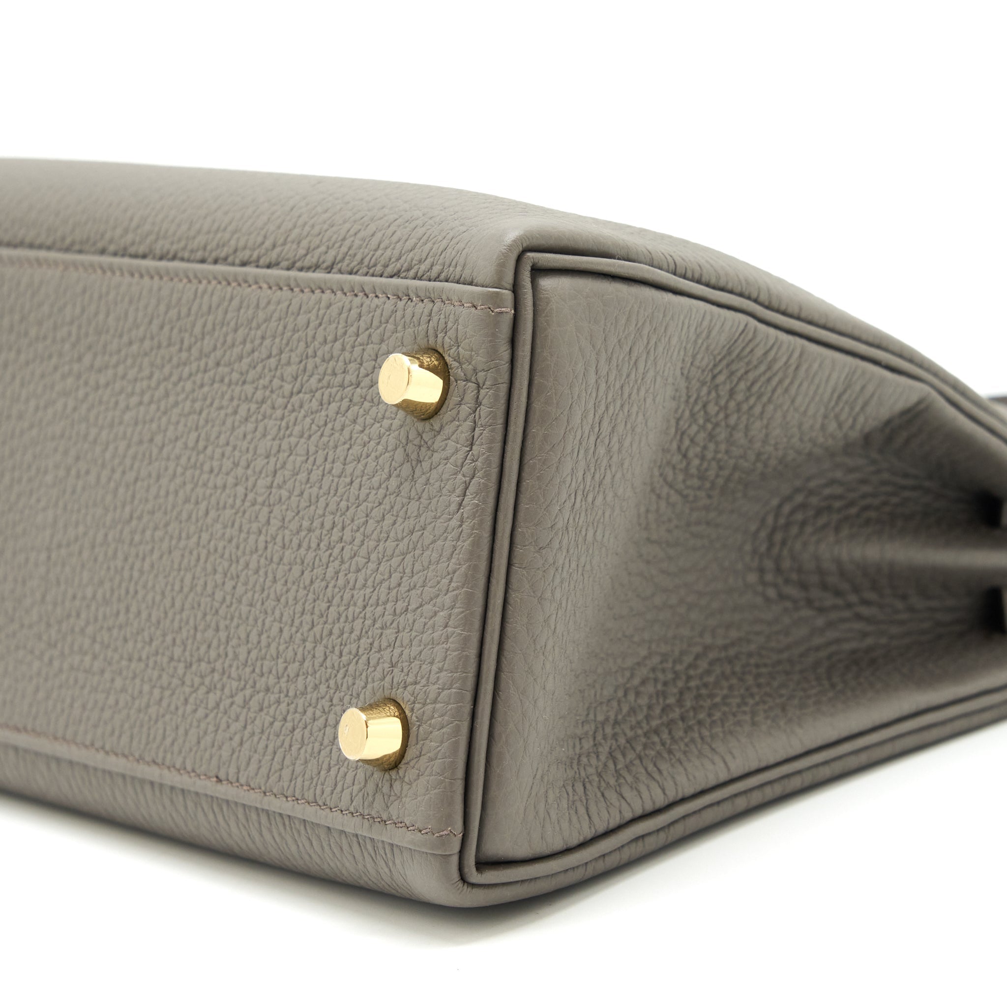 HERMES KELLY 25 TOGO 8F GRIS ETAIN GHW