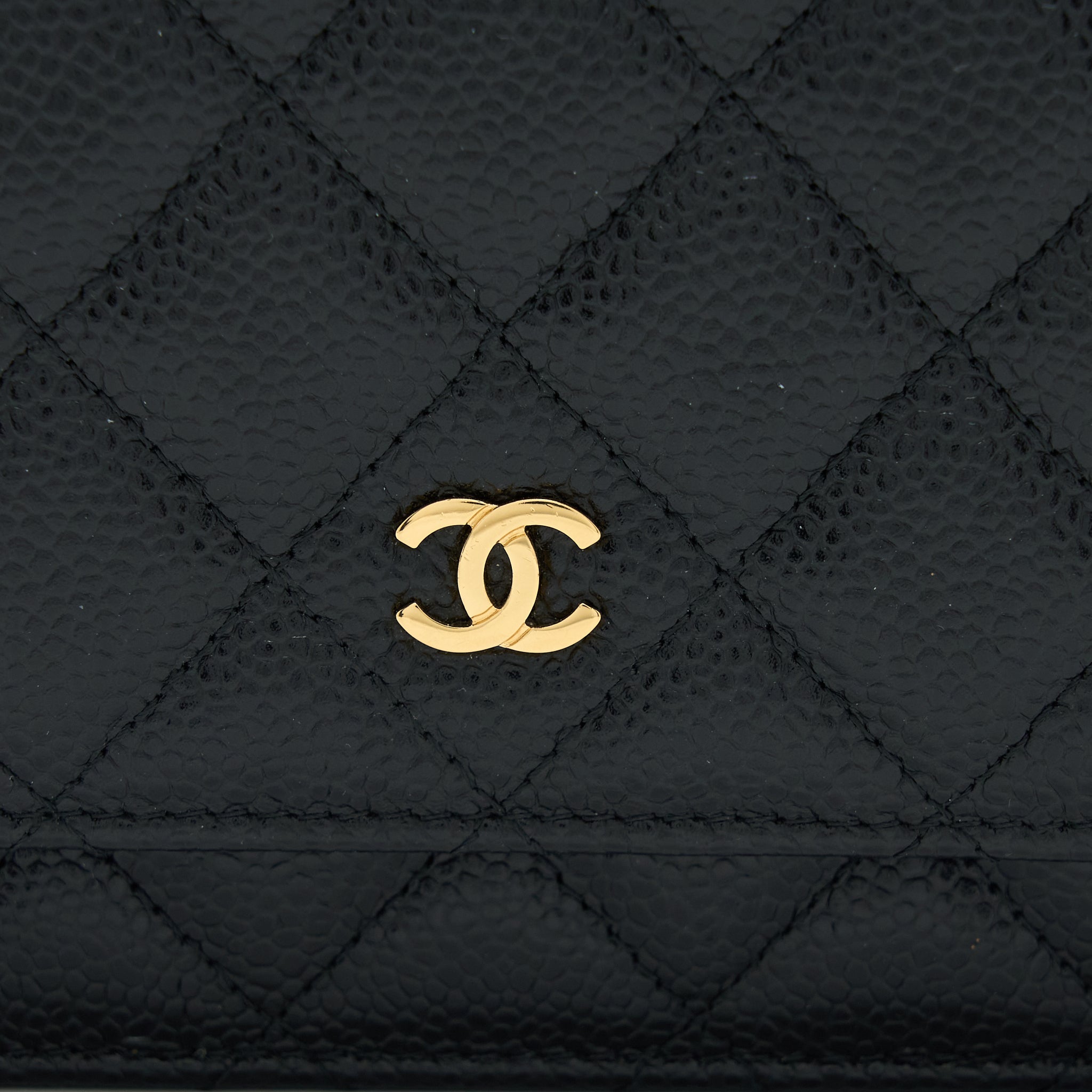 CHANEL CLASSIC WALLET ON CHAIN CAVIAR BLACK GHW