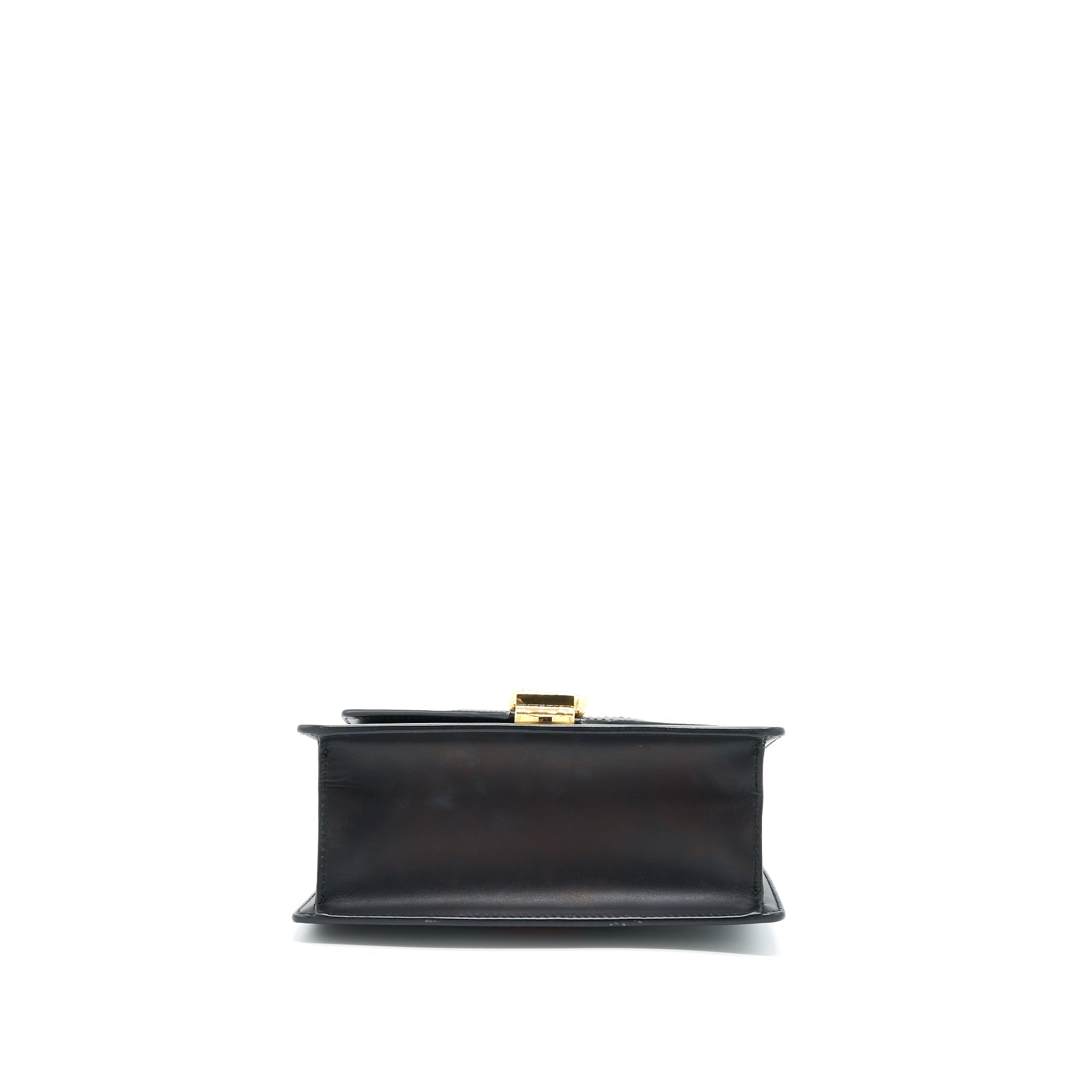 GUCCI MINI TOP HANDLE SYLVIE BAG BLACK GHW