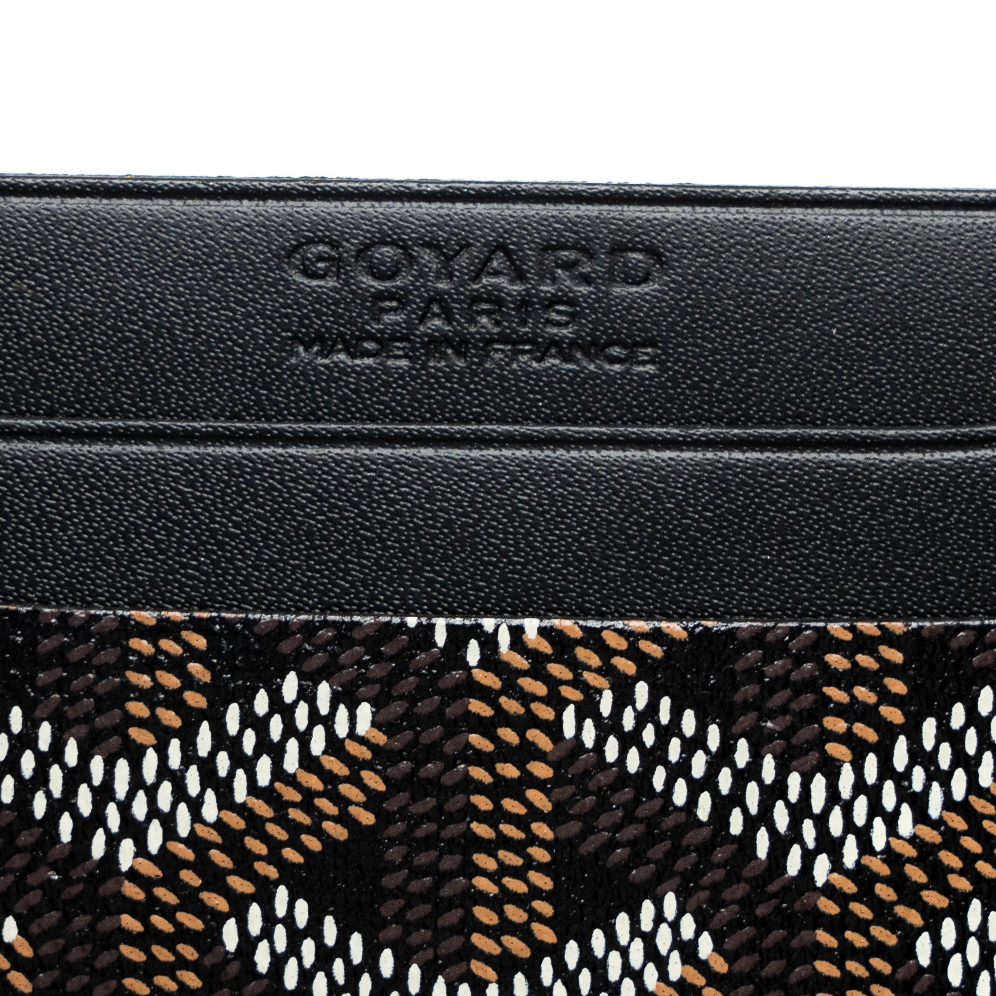 GOYARD SAINT-SULPICE CARD WALLET GOYARDINE CANVAS BLACK