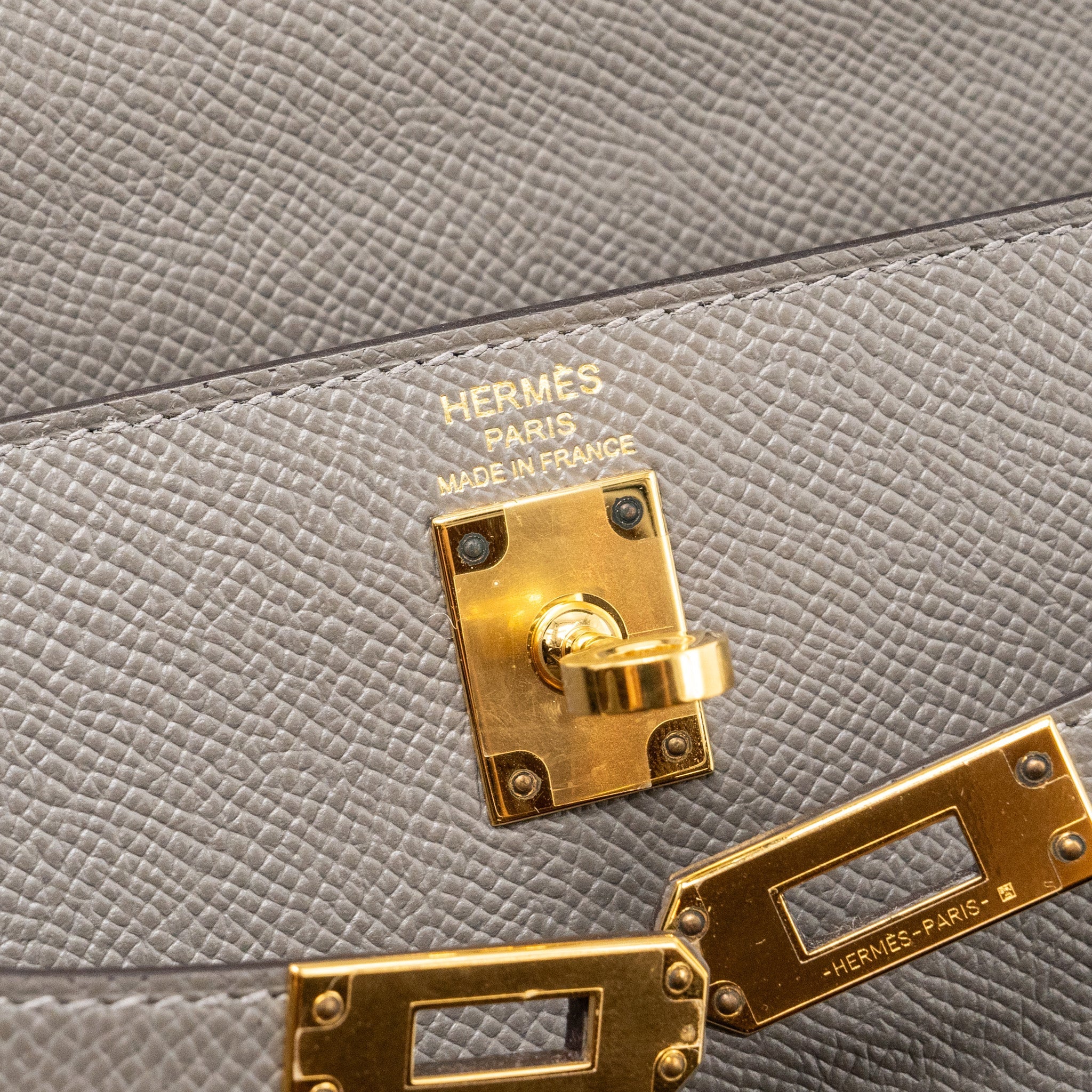 HERMES KELLY 25 SELLIER EPSOM GRIS MEYER GHW