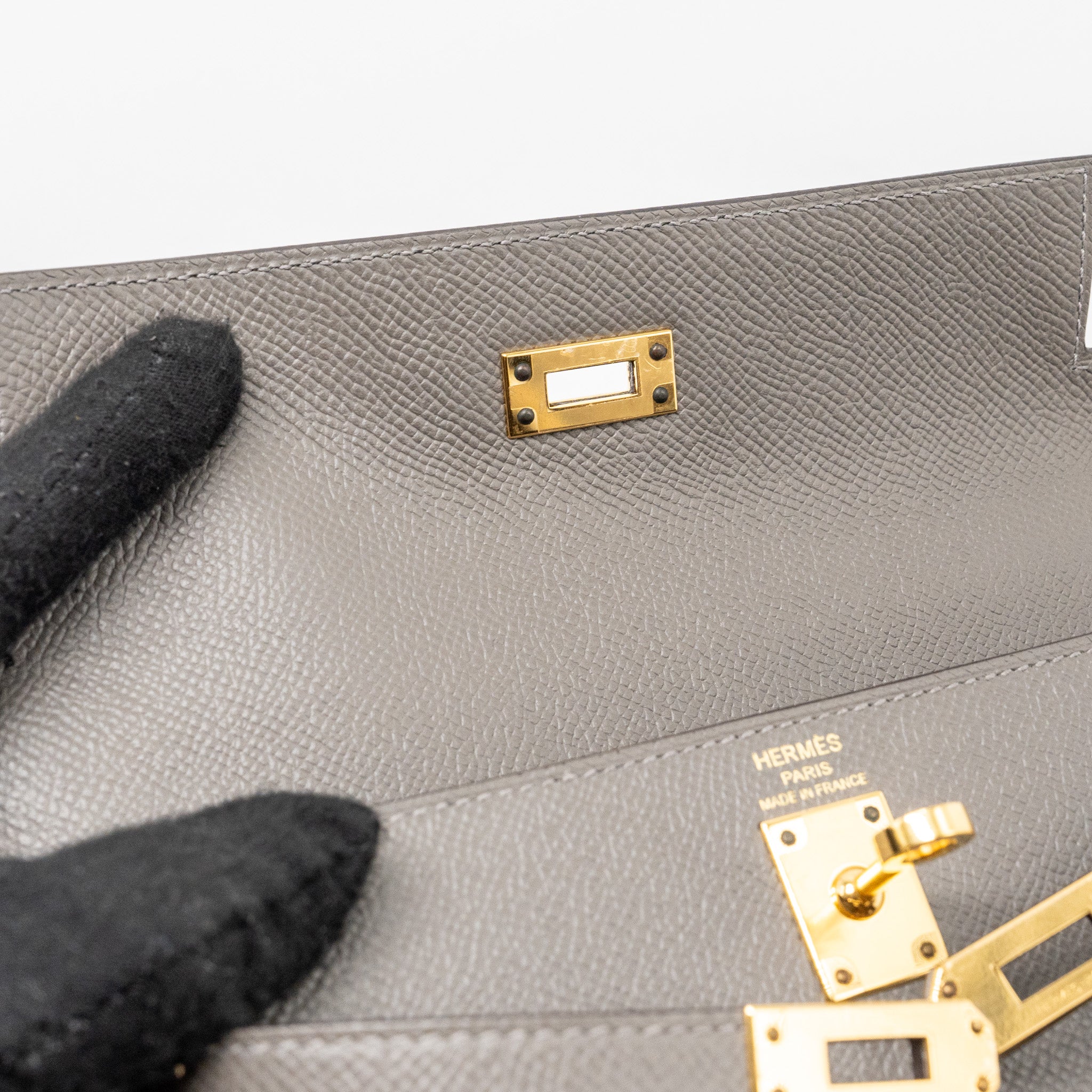 HERMES KELLY 25 SELLIER EPSOM GRIS MEYER GHW