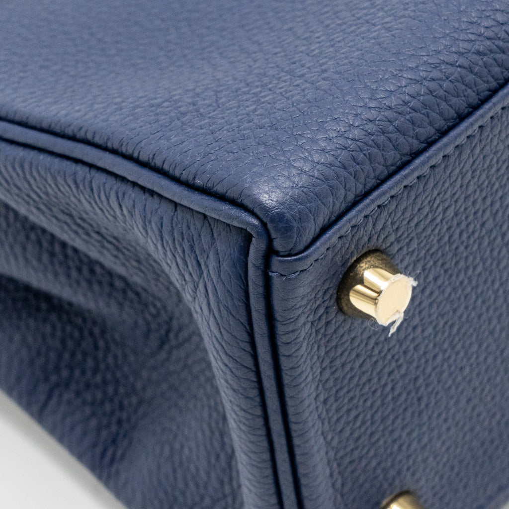 HERMES KELLY 25 TOGO BLEU SAPHIR GHW