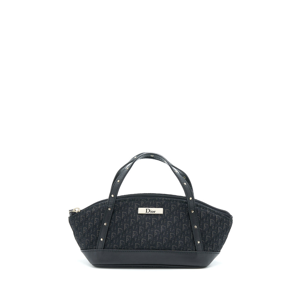 DIOR VINTAGE MINI BAG OBLIQUE CANVAS BLACK SHW