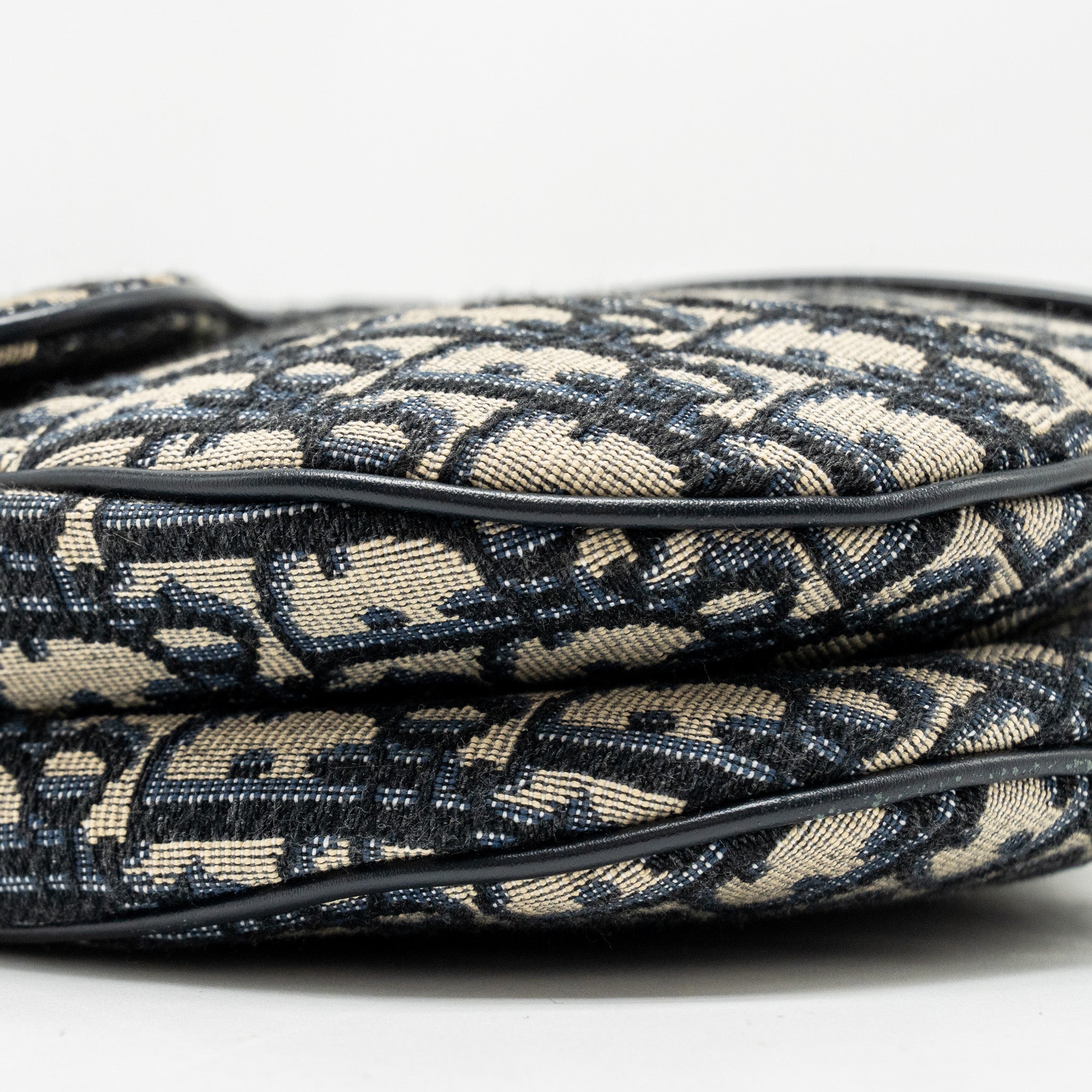 DIOR MEDIUM SADDLE BAG BLUE OBLIQUE CANVAS GHW