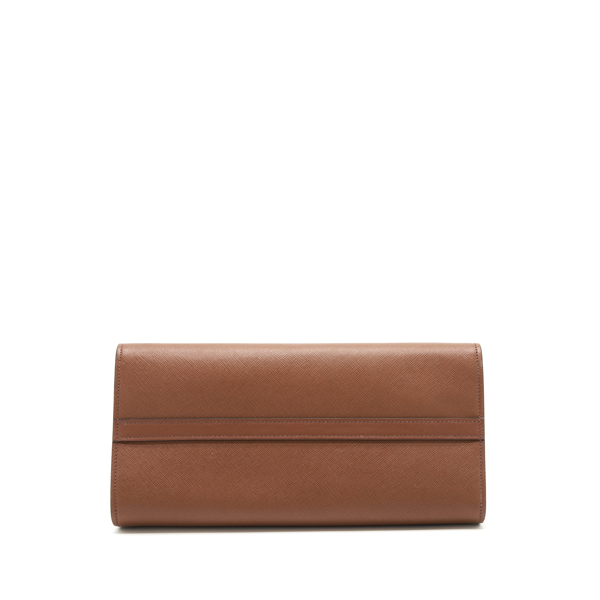 PRADA SAFFIANO BORDA BAG BROWN GHW