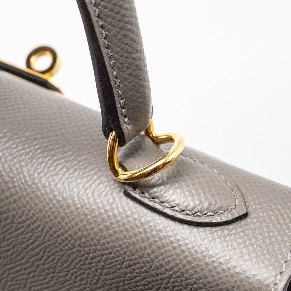 HERMES KELLY 25 SELLIER EPSOM GRIS MEYER GHW