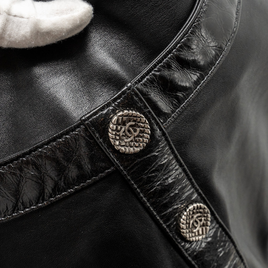 CHANEL TIE ON GIRL BAG LAMBSKIN BLACK SHW