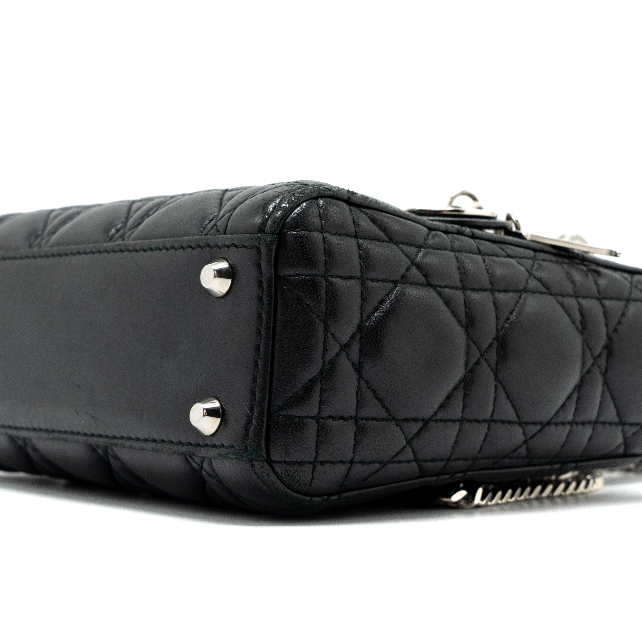 DIOR MINI LADY DIOR LAMBSKIN BLACK SHW