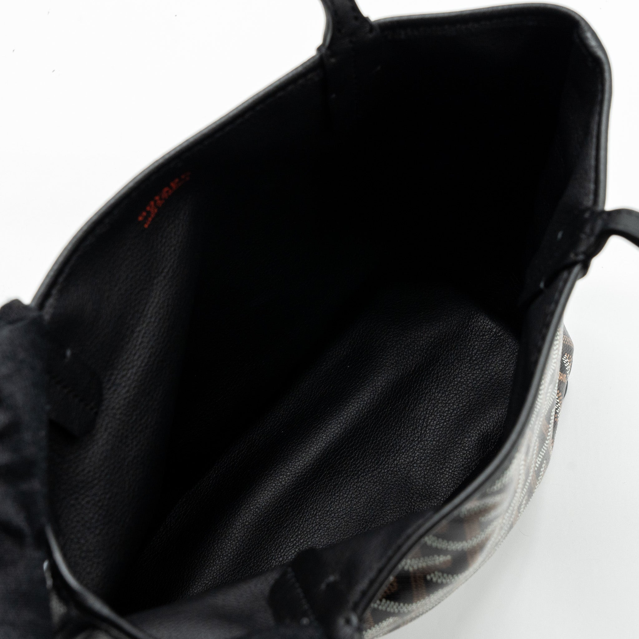 GOYARD MINI ANJOU TOTE BAG GOYARDLINE CANVAS BLACK SHW