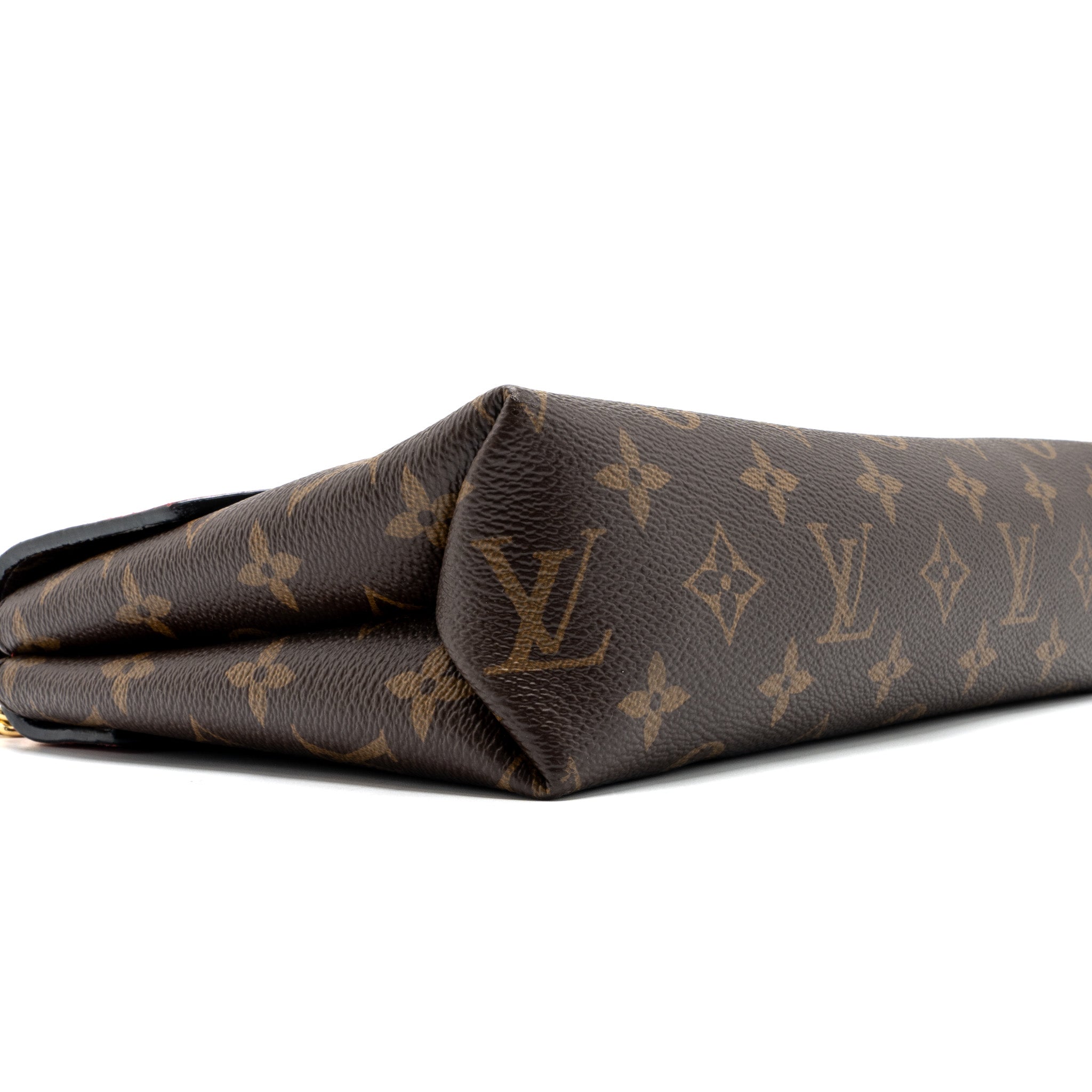 LOUIS VUITTON PALLAS CHAIN BAG MONOGRAM CANVAS/ LEATHER CERISE GHW