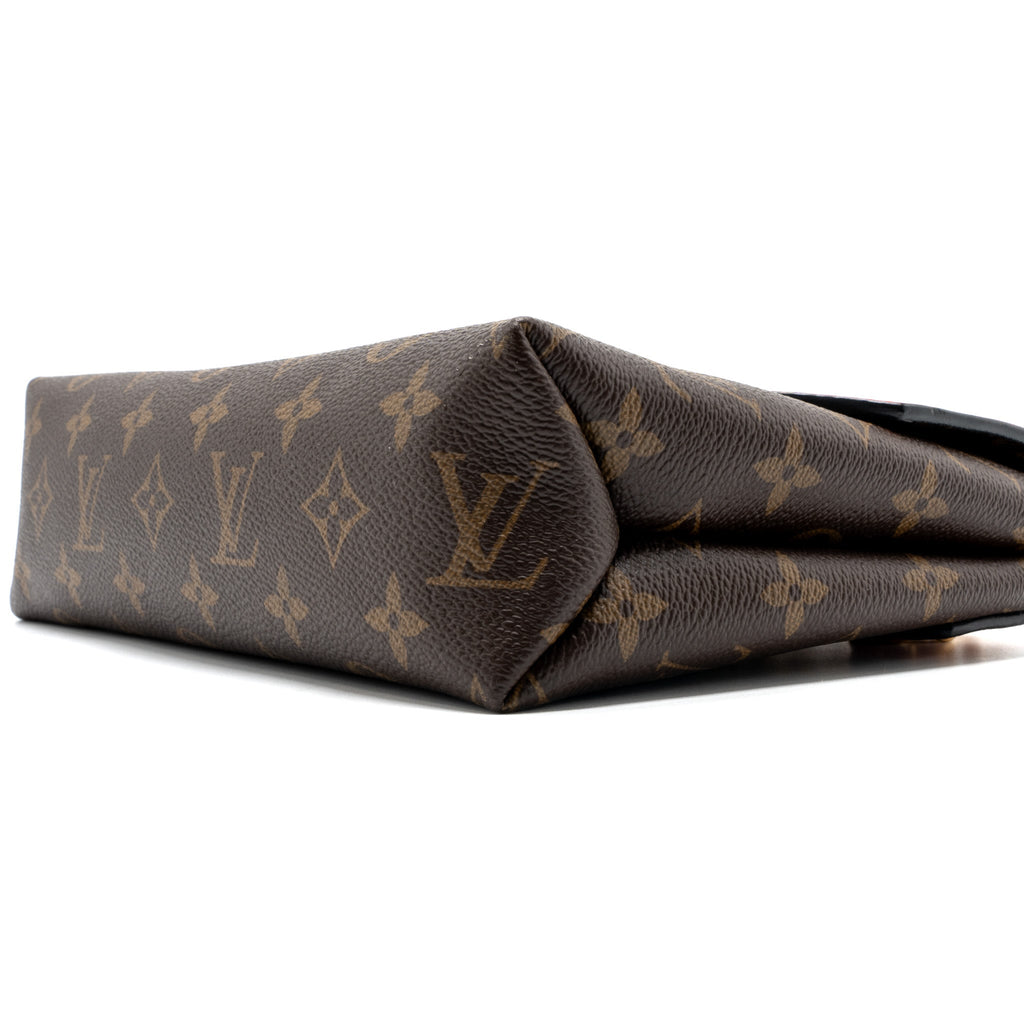 LOUIS VUITTON PALLAS CHAIN BAG MONOGRAM CANVAS/ LEATHER CERISE GHW