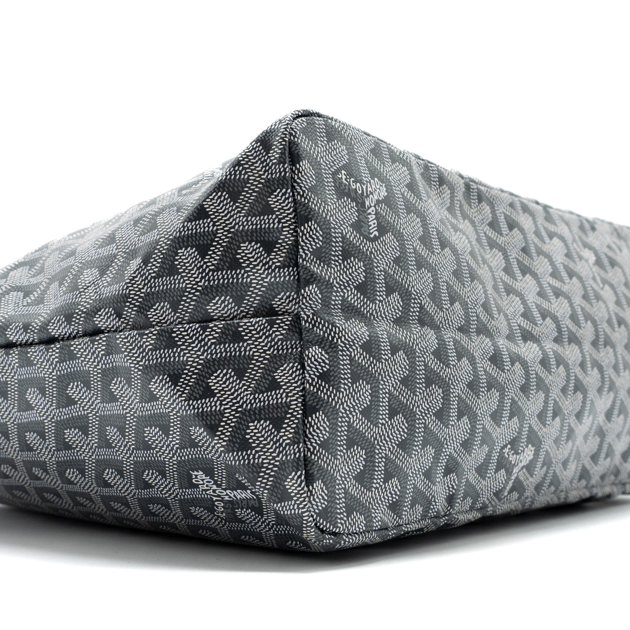 GOYARD SAINT LOUIS PM TOTE BAG GOYARDINE CANVAS GREY SHW