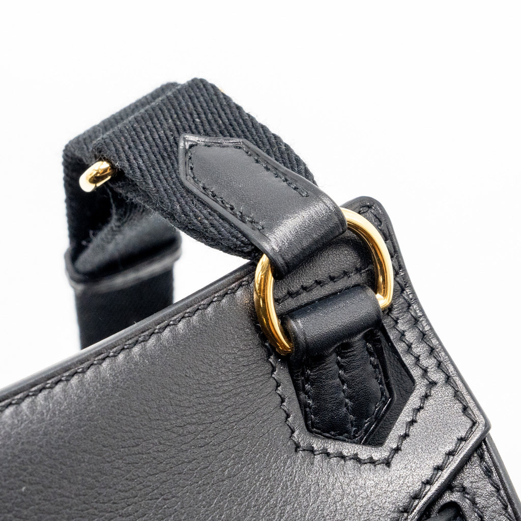 HERMES MINI JYPSIERE EVERGRAIN BLACK GHW