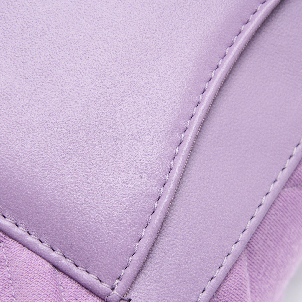 CHANEL 19 WAIST BAG QUILTED JERSEY/ LAMBSKIN LIGHT PURPLE MULTICOLOUR HARDWARE