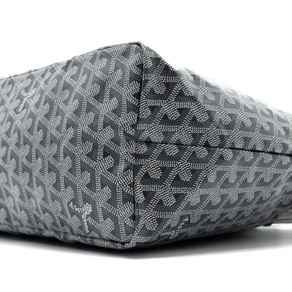 GOYARD SAINT LOUIS PM TOTE BAG GOYARDINE CANVAS GREY SHW