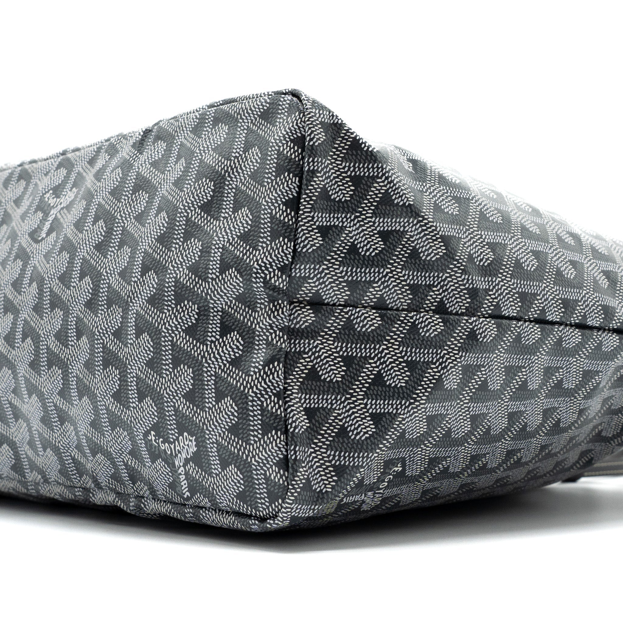 GOYARD SAINT LOUIS PM TOTE BAG GOYARDINE CANVAS GREY SHW